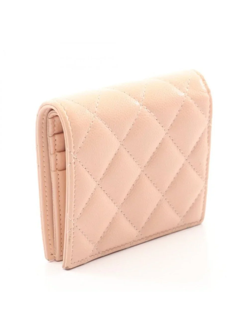 Chanel Bifold Wallet Quilted Classic Small Baby Pink Caviar Leather